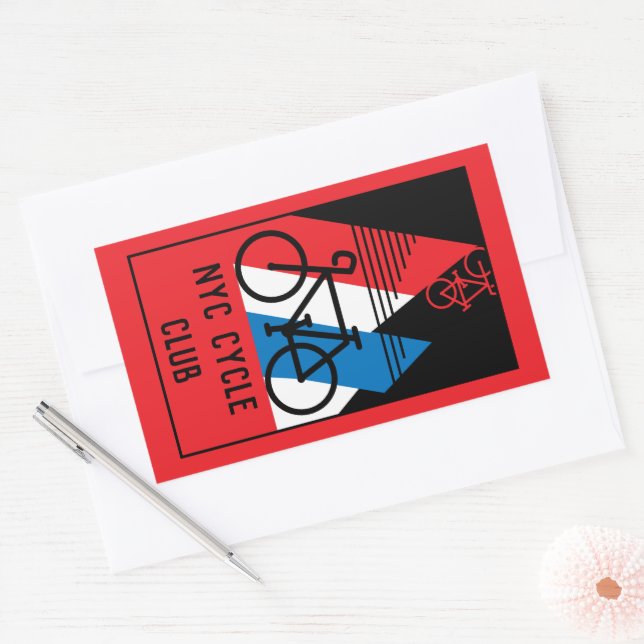 Cycling America Rectangular Sticker (Envelope)