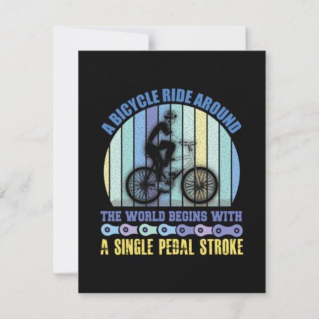Cycling Art A Bicycle Ride Around Card (Front)