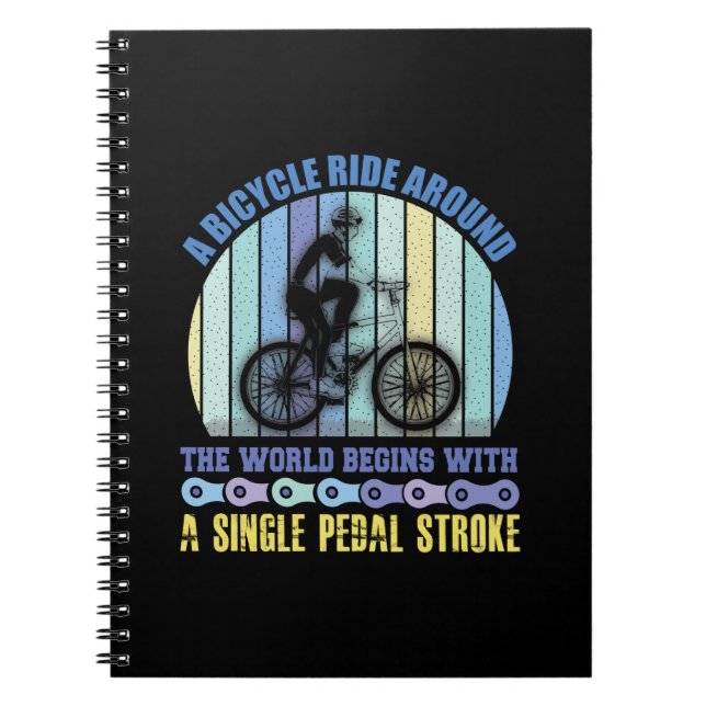 Cycling Art A Bicycle Ride Around Notebook (Front)