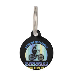 Cycling Art A Bicycle Ride Around Pet Tag