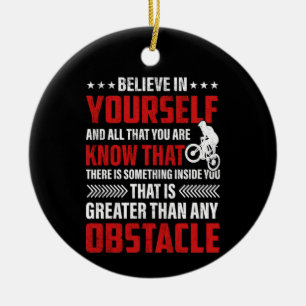 Cycling Art Believe In Yourself Ceramic Ornament