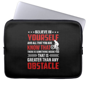Cycling Art Believe In Yourself Laptop Sleeve