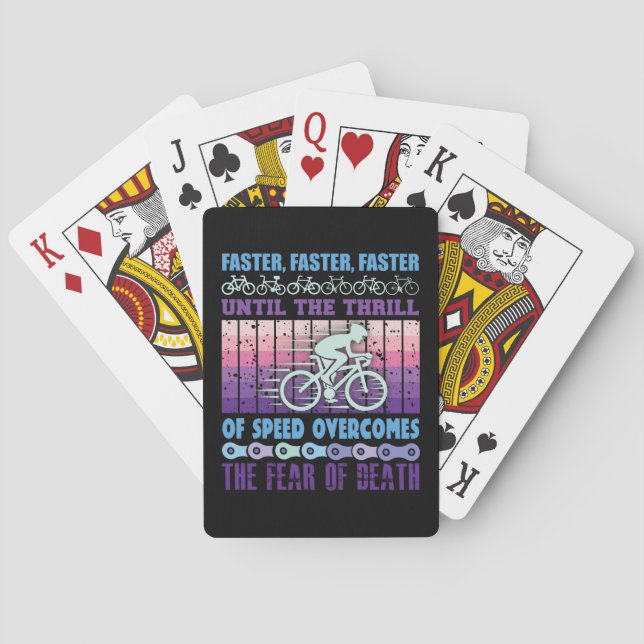 Cycling Art Faster Faster Faster Playing Cards (Back)