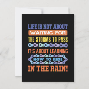 Cycling Art Life Is Not About Waiting Card