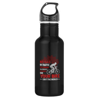Cycling Art No Gas No Traffic 532 Ml Water Bottle