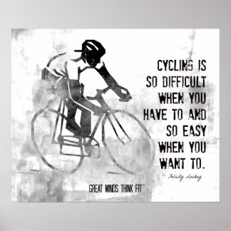 Cycling, Attitude and Inspiration Poster