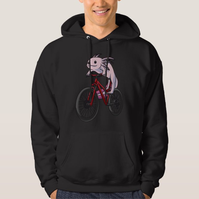 Cycling Axolotl Cyclist Bike for Women Men Kids Hoodie (Front)