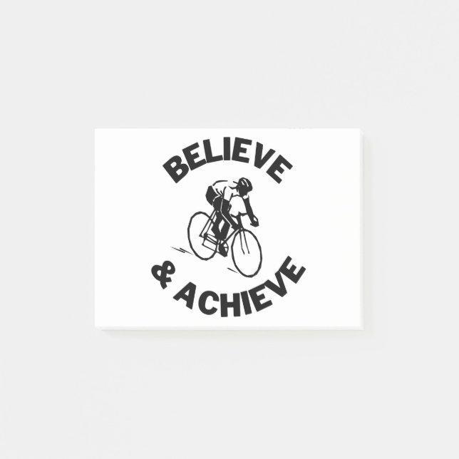 Cycling: Believe & Achieve. Post-it Notes (Front)