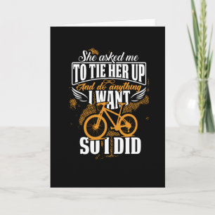 Cycling Bicycle Funny Fun Humour Ride Card