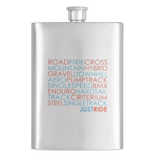 Cycling Bicycles Bikes Mountain Bike Just Ride Hip Flask