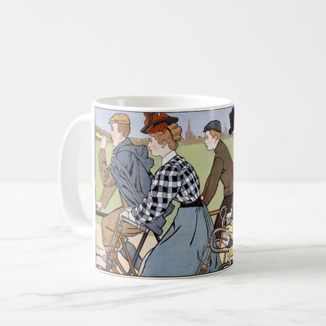 Cycling, Bicycles, Van Caspel Coffee Mug (Front Left)