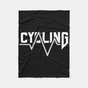 Cycling Bike Bicyclist Cyclist Bicycle Fleece Blanket
