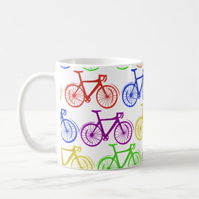 Cycling, bike, road bike, cyclist coffee mug (Left)