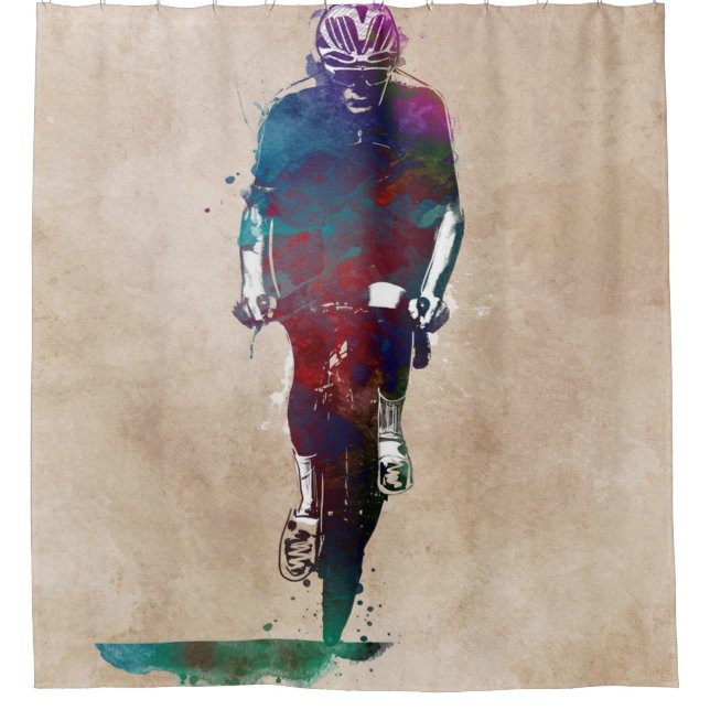 Cycling Bike sport - Cute Cycling Lover Gift Shower Curtain (Front)