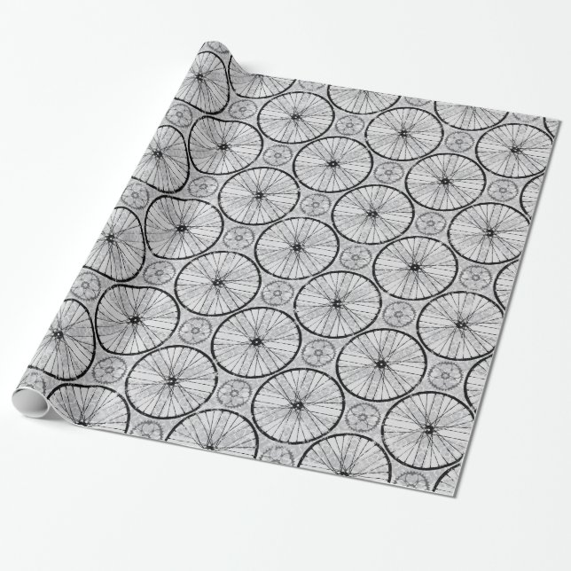 Cycling Bike Wheels  Wrapping Paper (Unrolled)