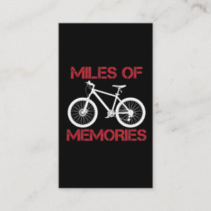 Cycling Biker Miles of Memories Adventure Biking Business Card
