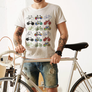 cycling :) biking . colour grouped bikes T-Shirt