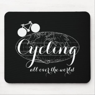 cycling biking cycle bike pedaling mouse pad