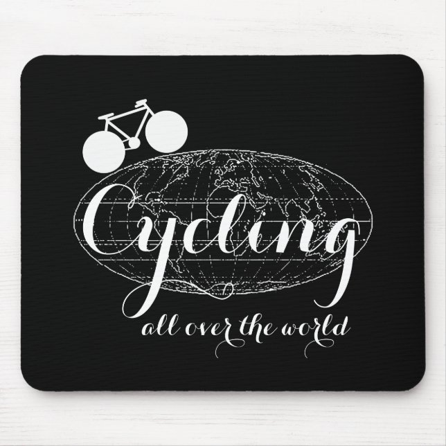 cycling biking cycle bike pedaling mouse pad (Front)