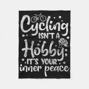 Cycling Biking Mtb Mountain Bike Biker Bicycle Quo Fleece Blanket