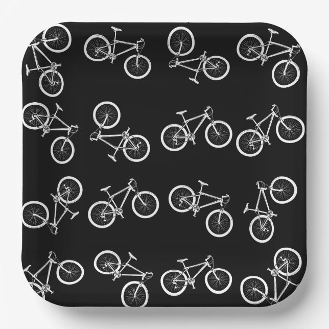 Cycling Biking  Paper Plate (Front)