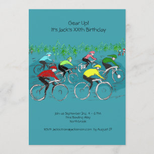 Cycling Birthday Party Invitation