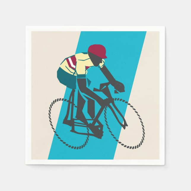 Cycling (Blue) Napkin (Front)