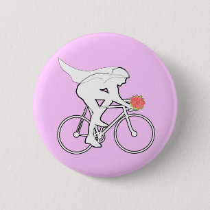 Cycling Bride 6 Cm Round Badge