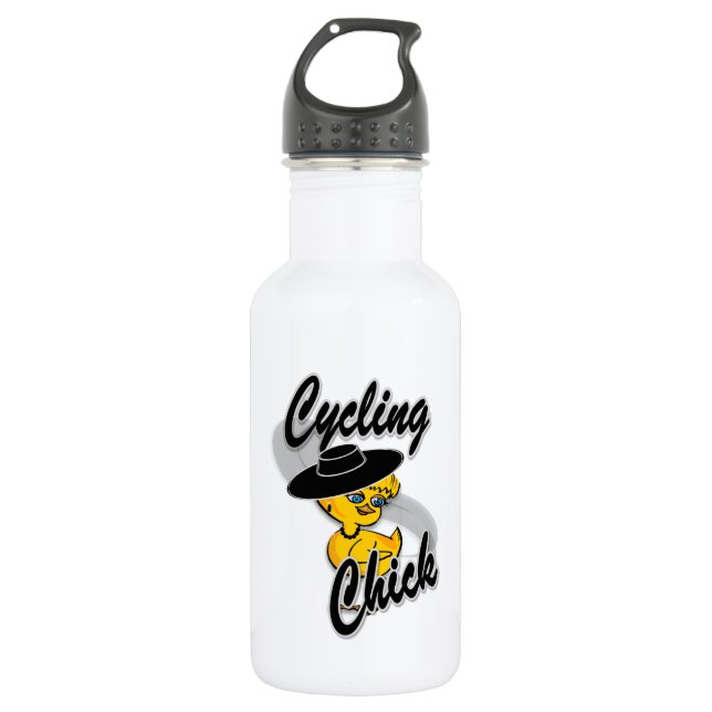 Cycling Chick #4 532 Ml Water Bottle (Front)