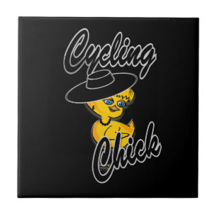 Cycling Chick #4 Ceramic Tile