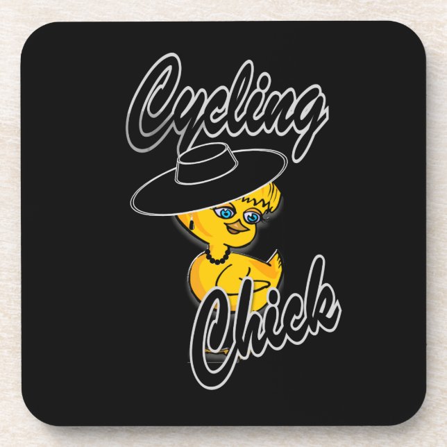 Cycling Chick #4 Coaster (Front)