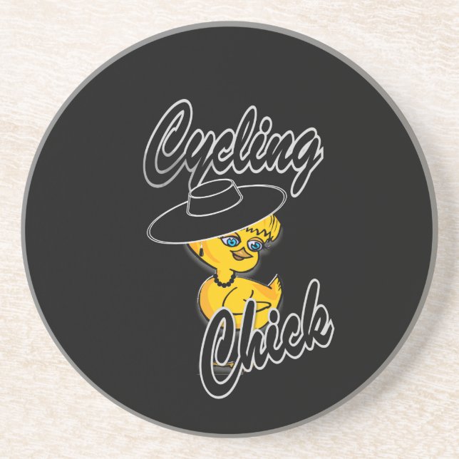 Cycling Chick #4 Coaster (Front)