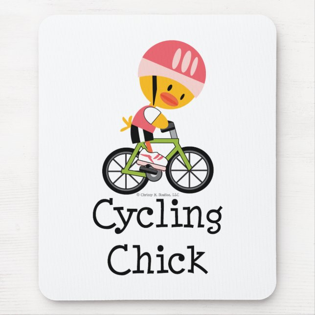 Cycling Chick Mousepad (Front)