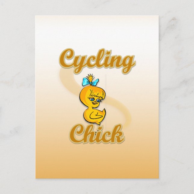 Cycling  Chick Postcard (Front)