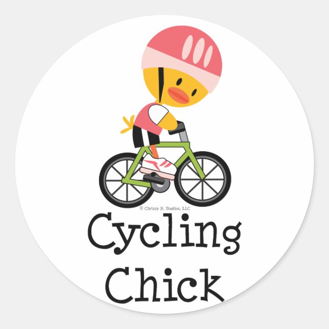 Cycling Chick Stickers (Front)