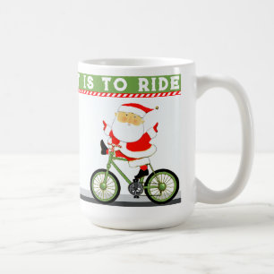 Cycling Christmas Holiday Coffee Mug