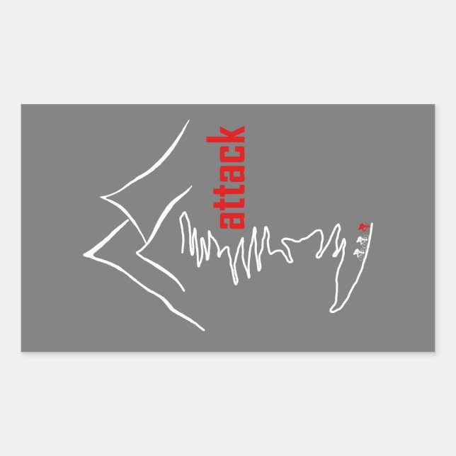 Cycling Climb, Attack Rectangular Sticker (Front)