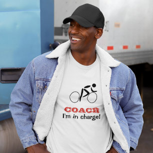 Cycling coach funny sport custom text T-Shirt