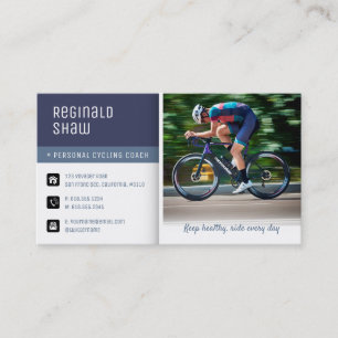 Cycling Coaching   Training Instructor Business Card