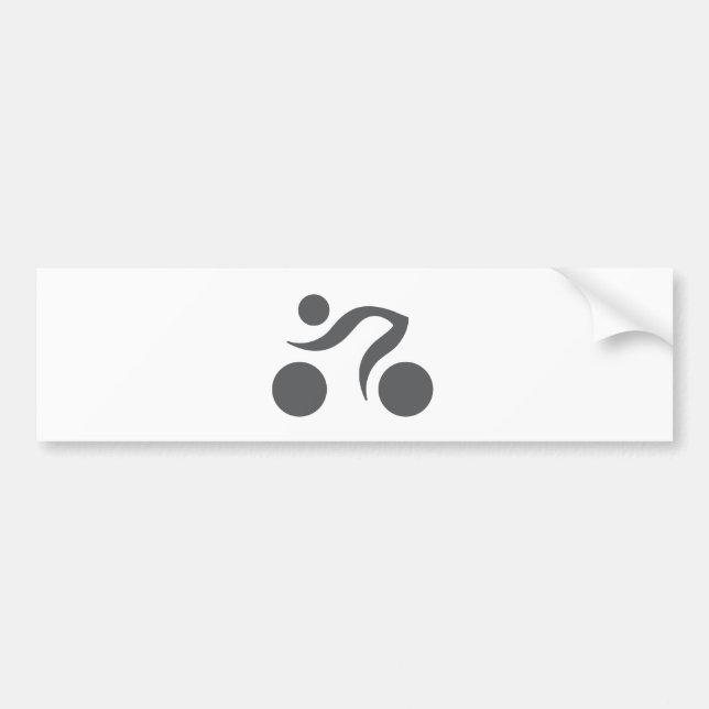 Cycling cool and unique design bumper sticker (Front)