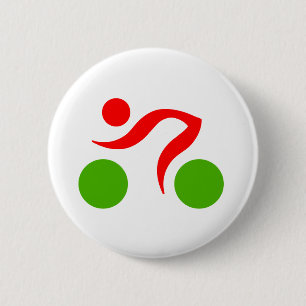 Cycling cool logo 6 cm round badge