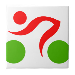 Cycling cool logo ceramic tile