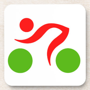 Cycling cool logo coaster