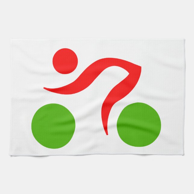 Cycling cool logo tea towel (Horizontal)