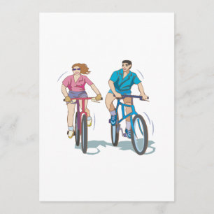 Cycling Couple Invitation