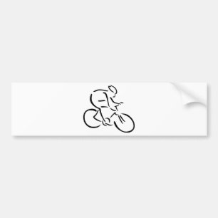 Cycling cyclist bumper sticker
