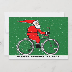 Cycling Cyclist Christmas Holiday Card