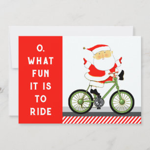 Cycling Cyclist Christmas Holiday Card