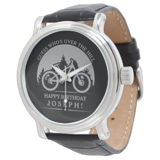 Cycling Cyclist Happy Birthday Personalised Watch