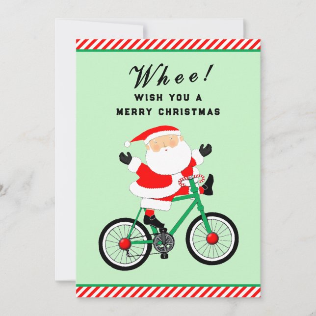 Cycling Cyclist Holiday Card (Front)